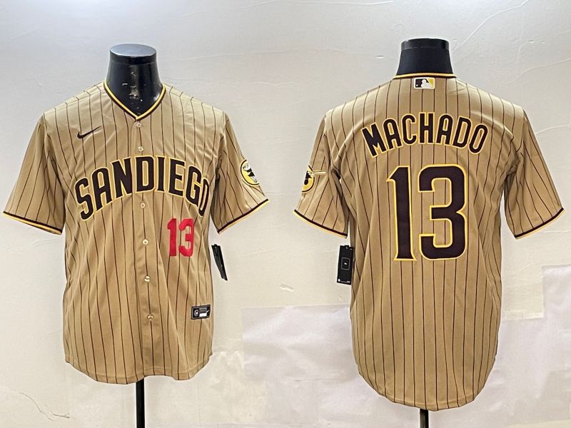Men San Diego Padres #13 Machado Brown Stripe Game 2025 Nike MLB Jersey style 4->san diego padres->MLB Jersey